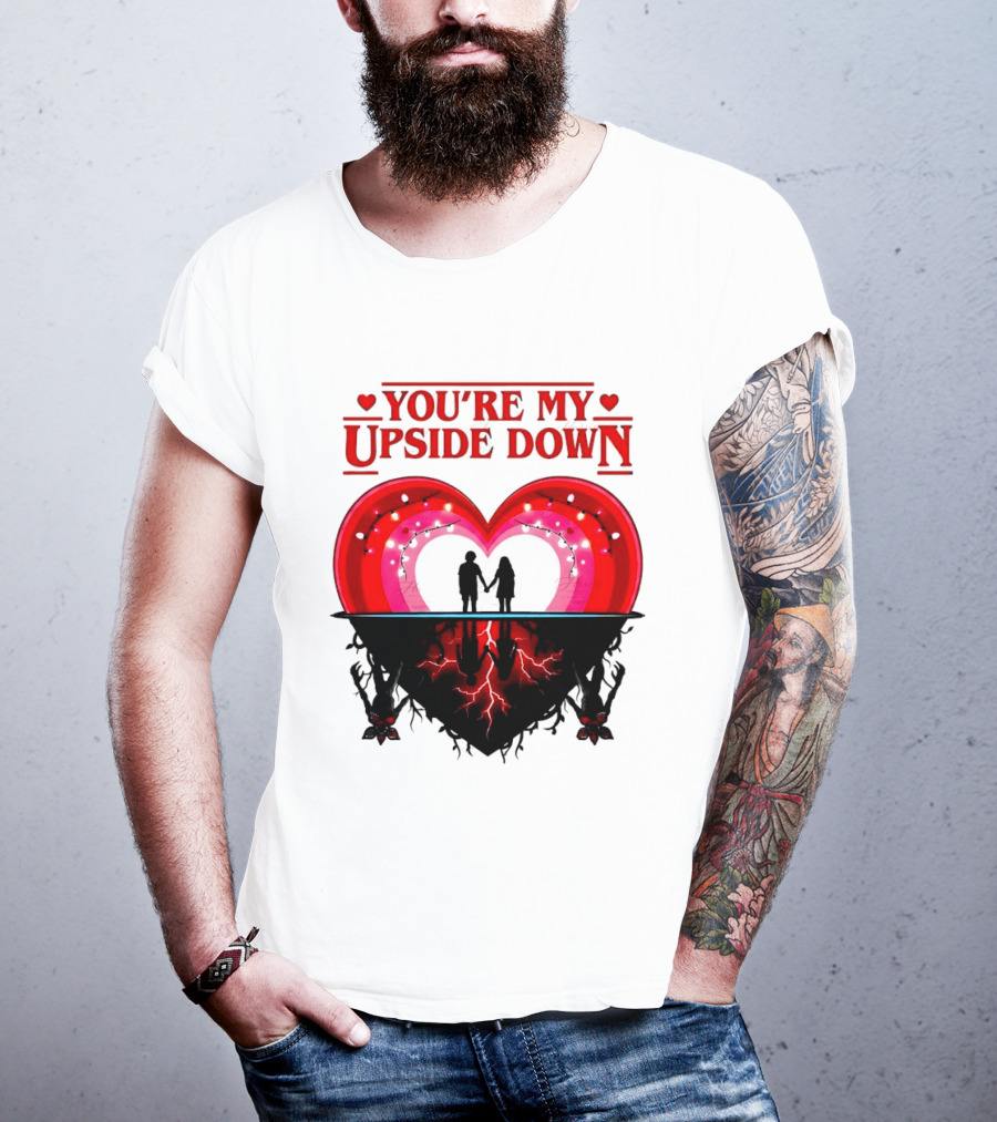 You're My Upside Down Heart Silhouette Couples Romance T-Shirt