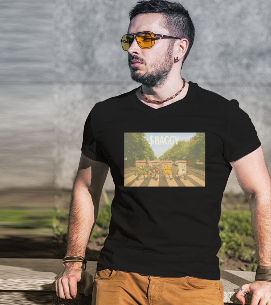 Baggy Weed Candy Snack Heroin Walking Abbey Road T-Shirt