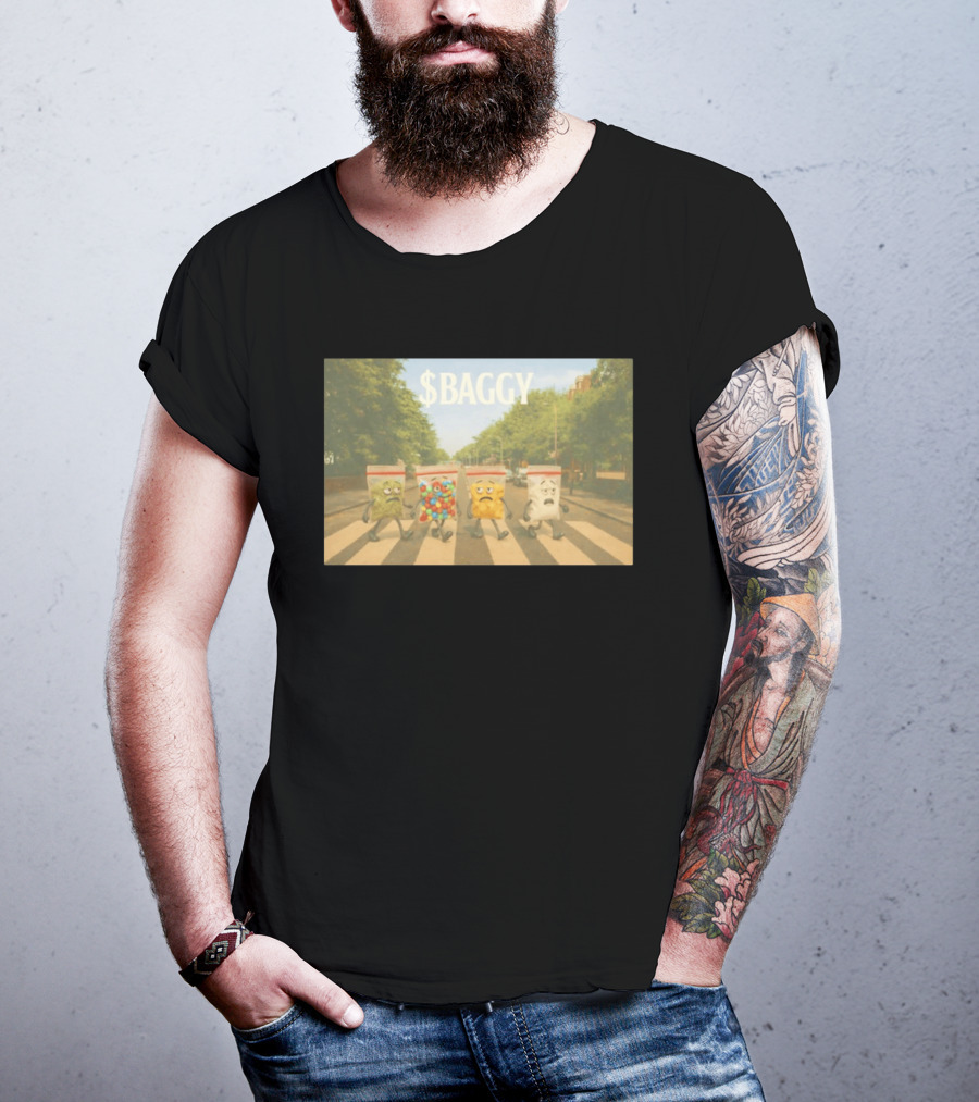 Baggy Weed Candy Snack Heroin Walking Abbey Road T-Shirt
