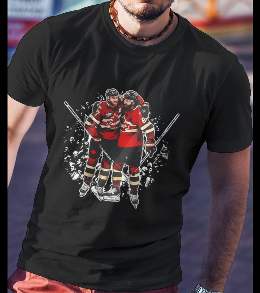Connor McDavid Drew Doughty Team Canada Hockey Celebration T-Shirt