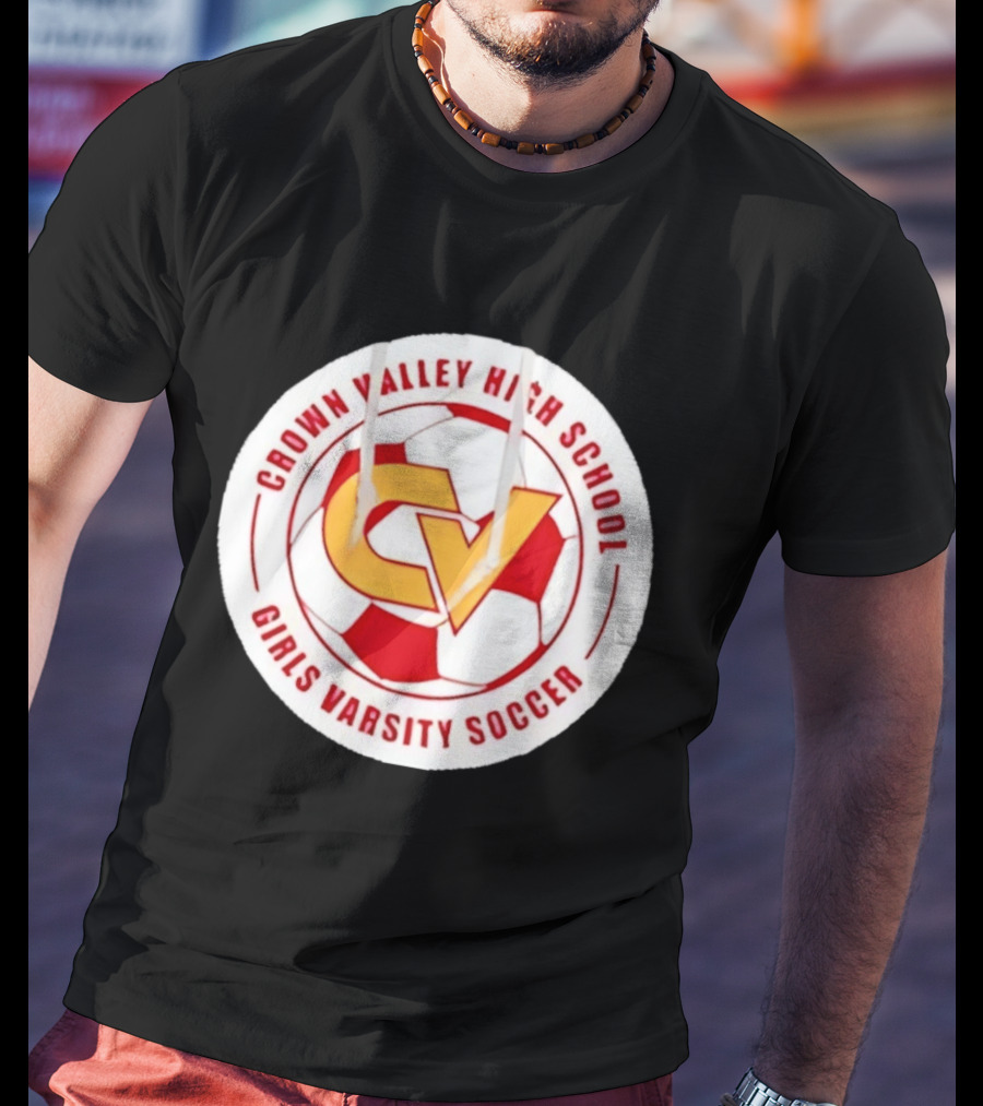 Crown Valley High School CV Girls Varsity Soccer Logo Soccer Ball T-Shirt