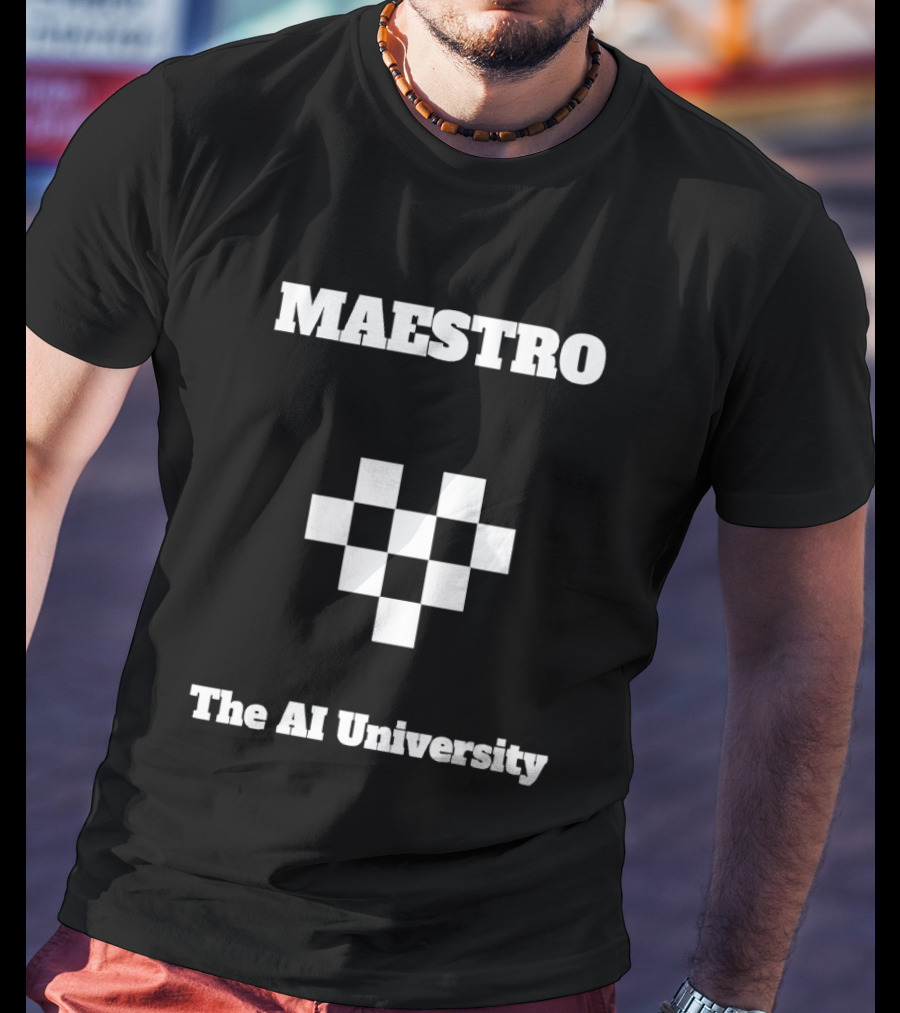 Maestro The AI University Checkerboard Square T-Shirt