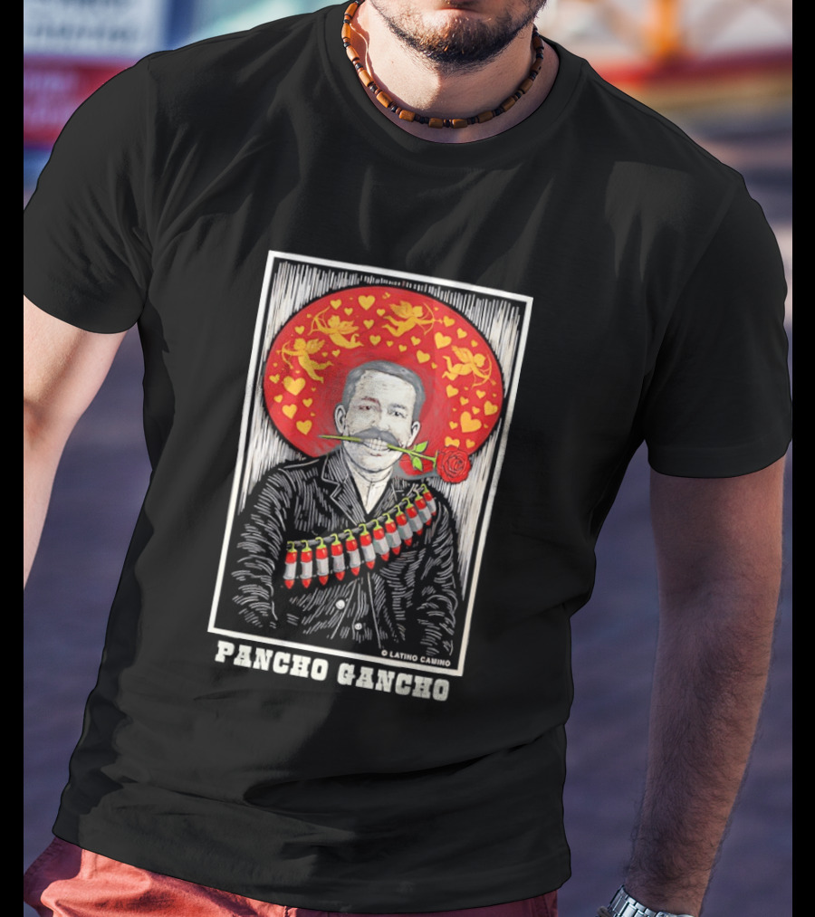 Emiliano Zapata Rose Image Latino Comics Pancho Gancho T-Shirt