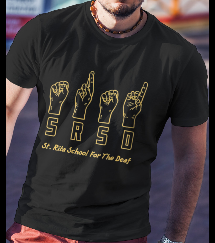 St. Rita School For The Deaf SRSD ASL Hands T-Shirt