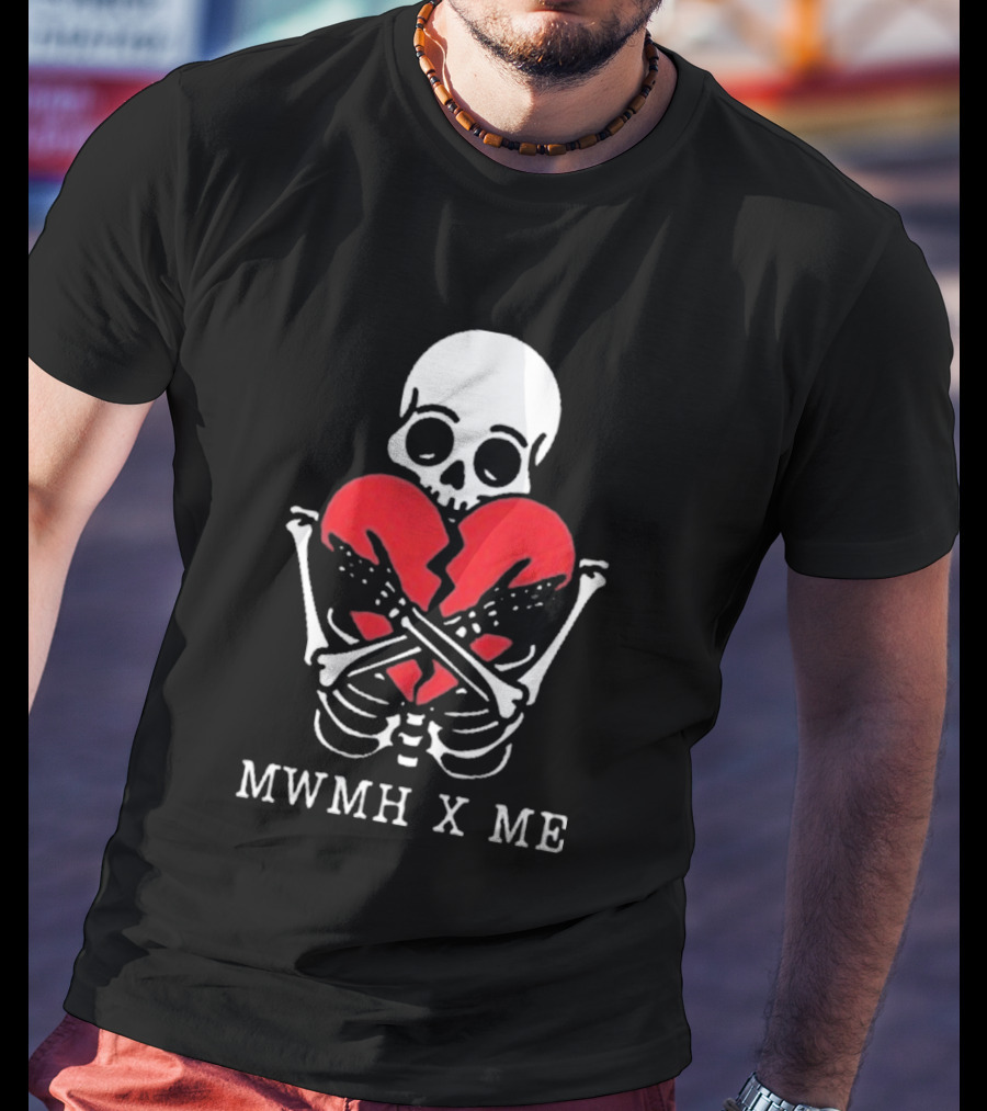 Murder With My Husband X Me Skeleton Broken Heart T-Shirt