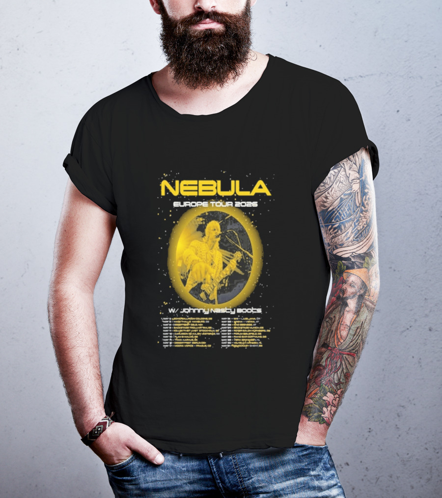 Nebula Europe Tour 2026 Concert Dates And Locations T-Shirt