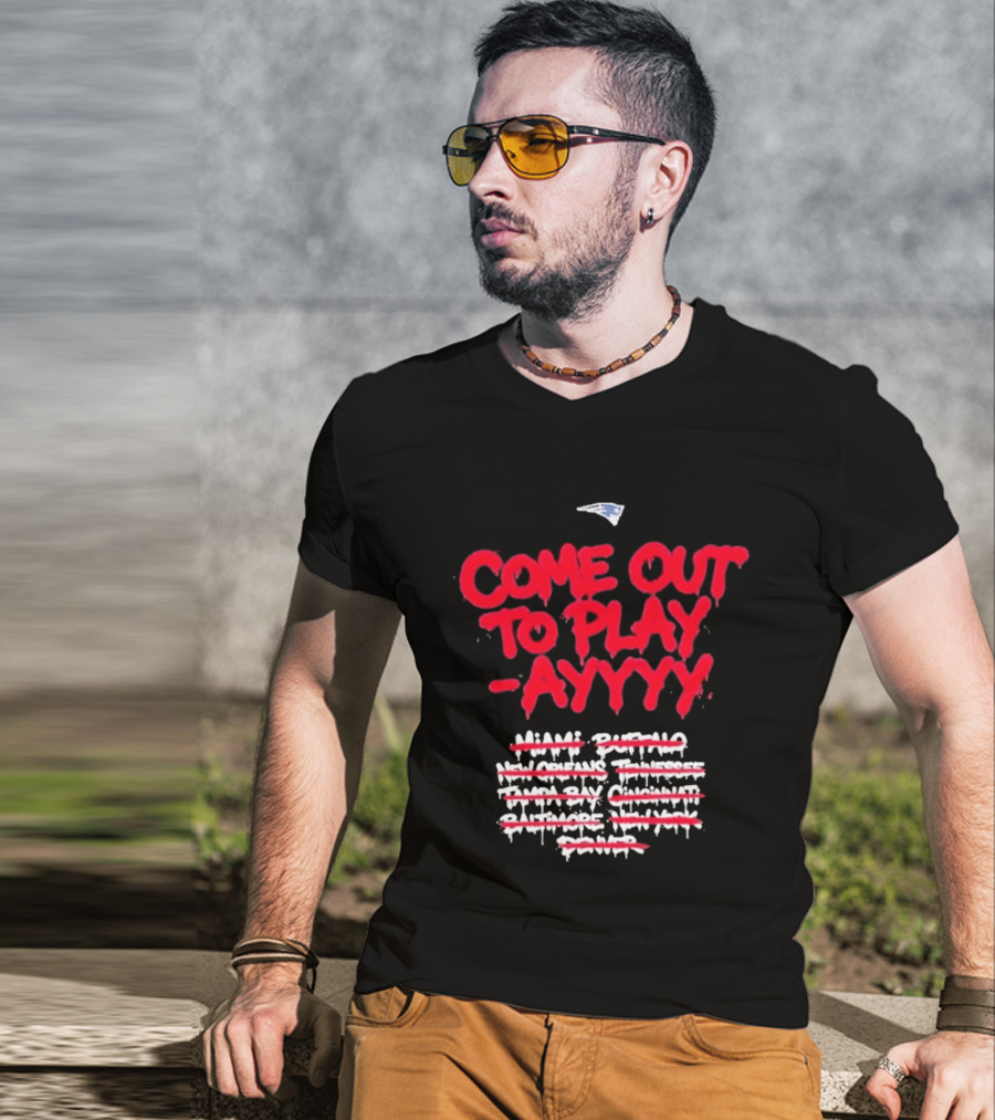 New England Patriots Come Out To Play Ayyy SB LX T-Shirt
