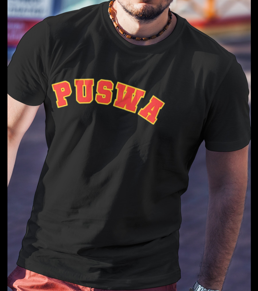 Tell Me Lies PUSWA Sports Varsity Style Bold Font T-Shirt