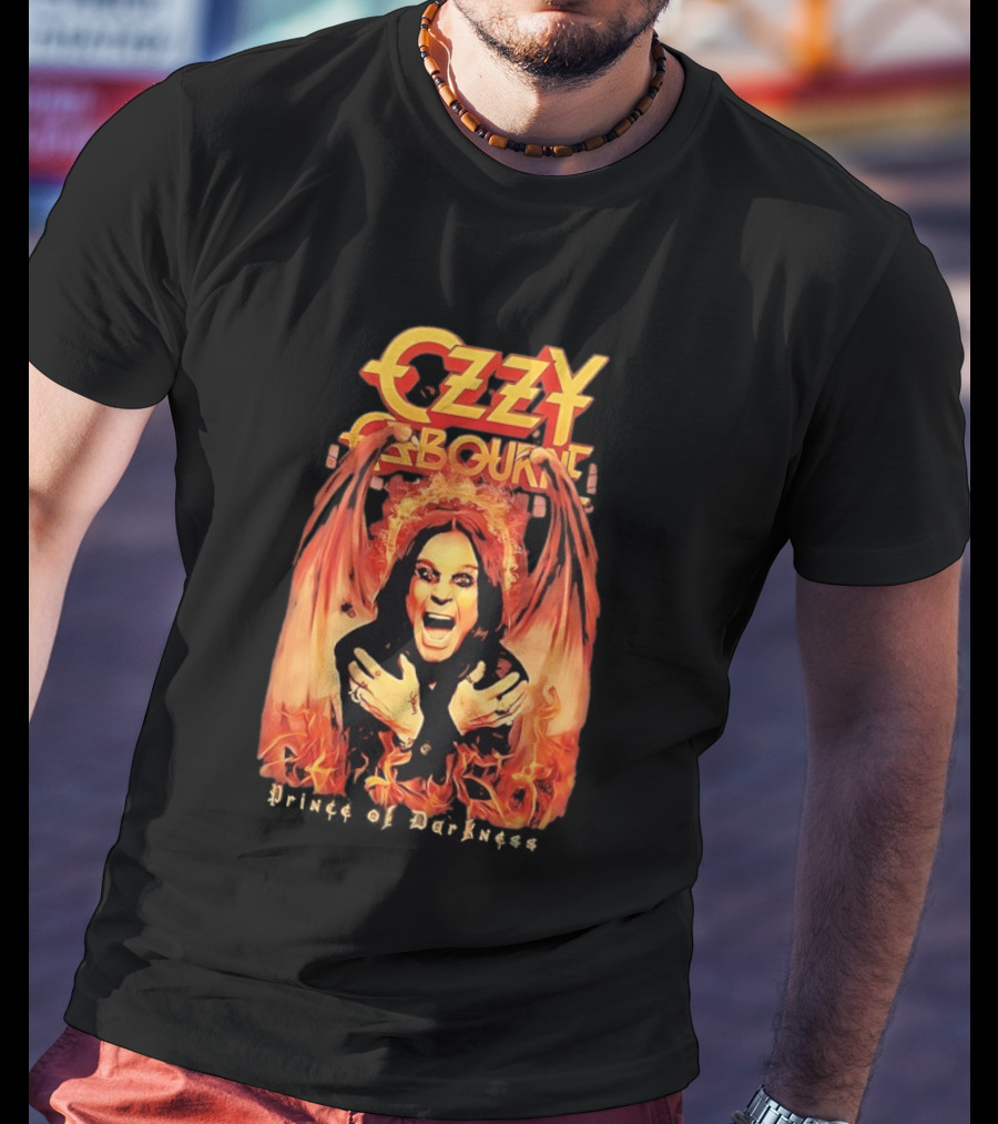 Ozzy Osbourne Flames Prince Of Darkness Fiery Wings T-Shirt