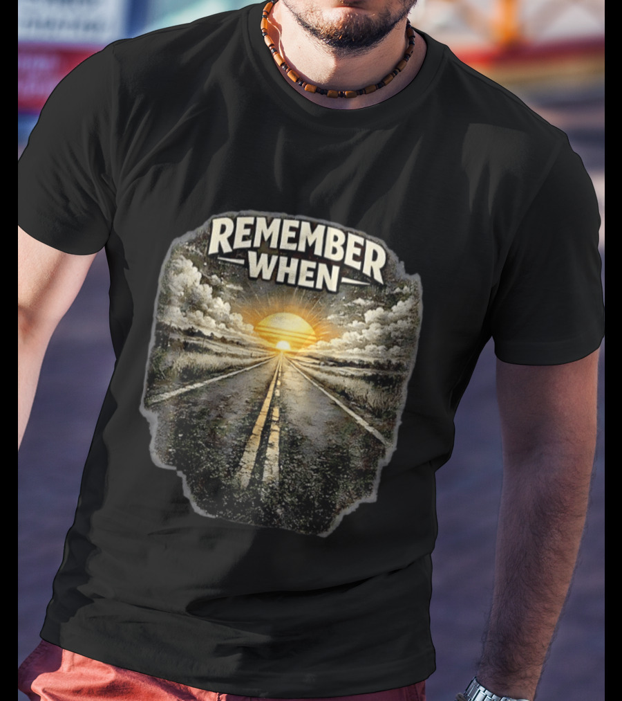 Remember When Sunset Old Soul Nostalgia Vintage Road Trip Retro Aesthetic T-Shirt
