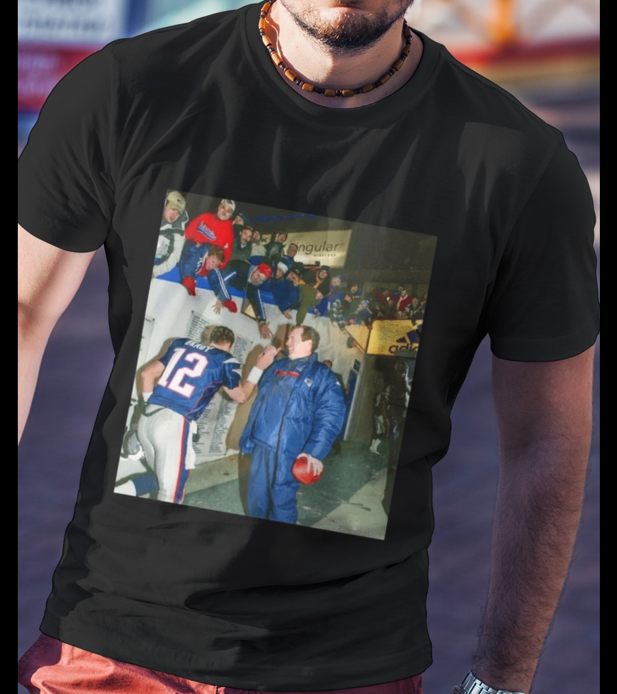 Tom Brady Bill Belichick High Five NFL Patriots 2001 2026 Fan Celebration T-Shirt