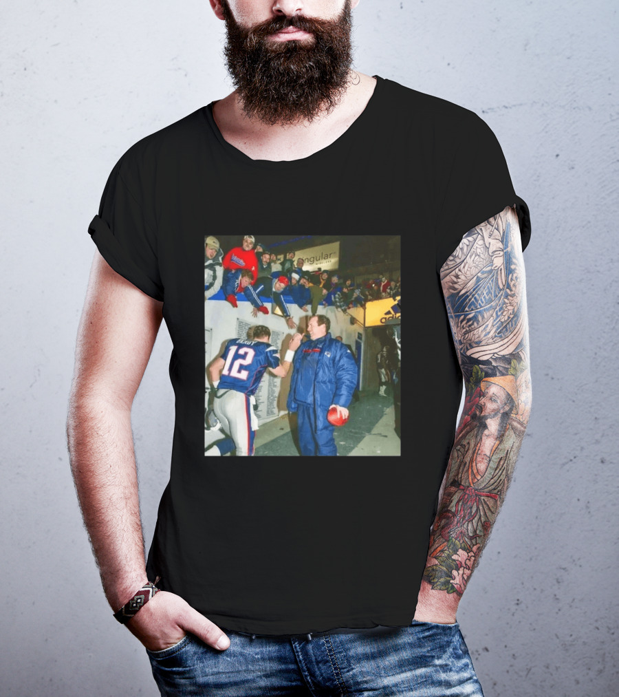 Tom Brady Bill Belichick High Five NFL Patriots 2001 2026 Fan Celebration T-Shirt