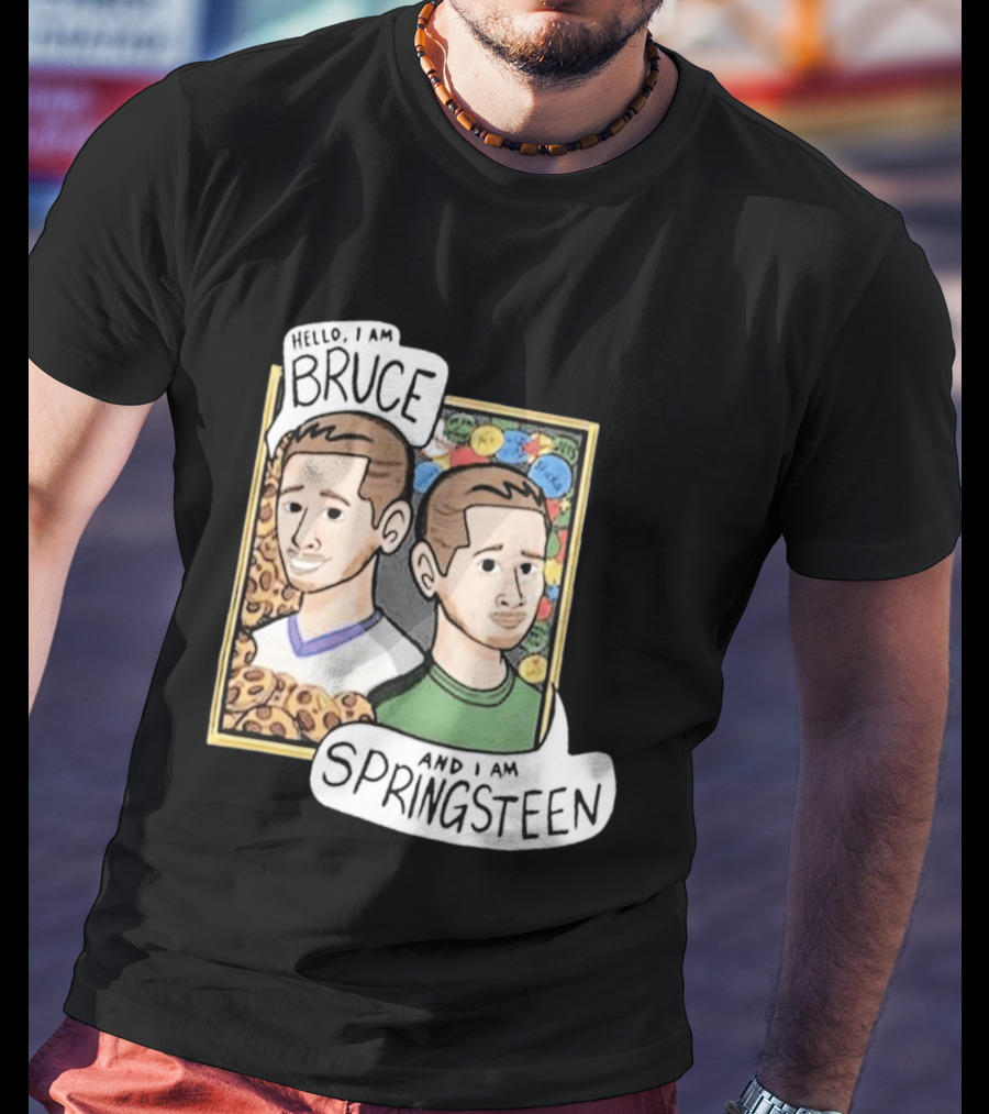 Bruce And Springsteen Hello I Am Tom Grossi T-Shirt