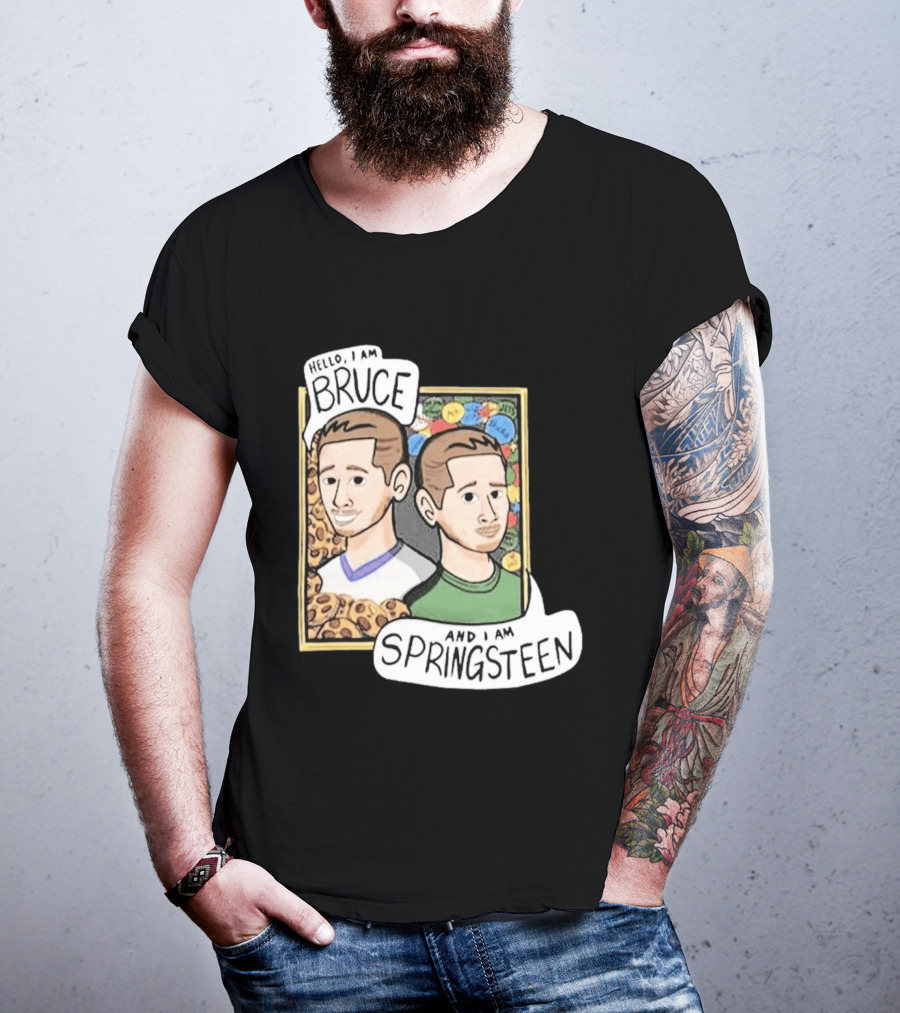 Bruce And Springsteen Hello I Am Tom Grossi T-Shirt