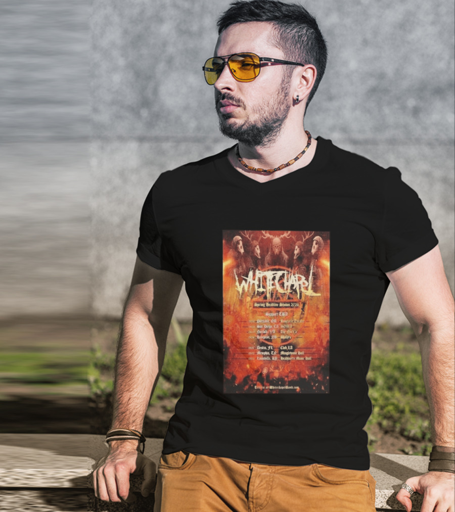 Whitechapel Spring Headline Shows 2026 Tour Dates And Locations T-Shirt