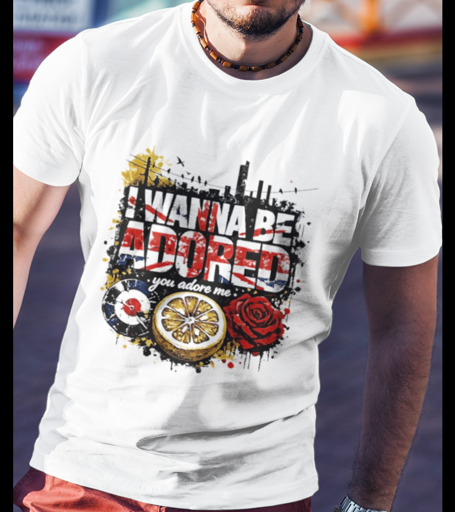 I Wanna Be Adored You Adore Me Urban Rose Lemon Skyline T-Shirt