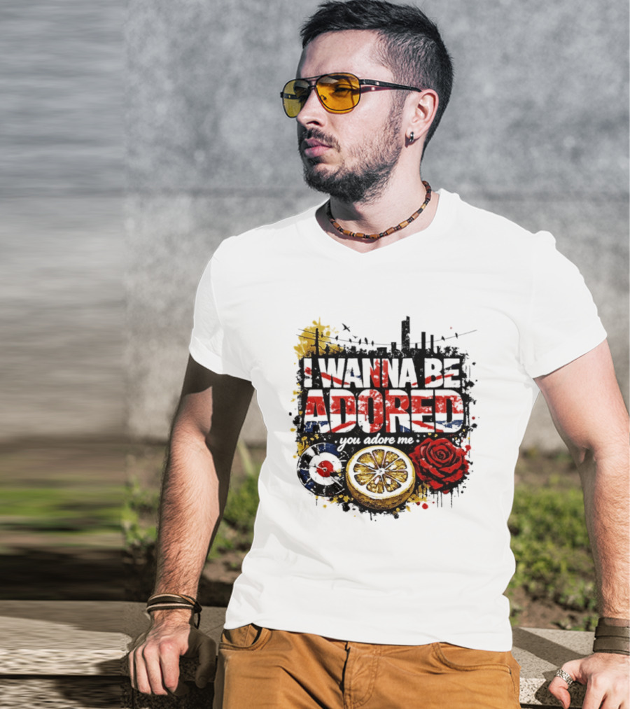 I Wanna Be Adored You Adore Me Urban Rose Lemon Skyline T-Shirt