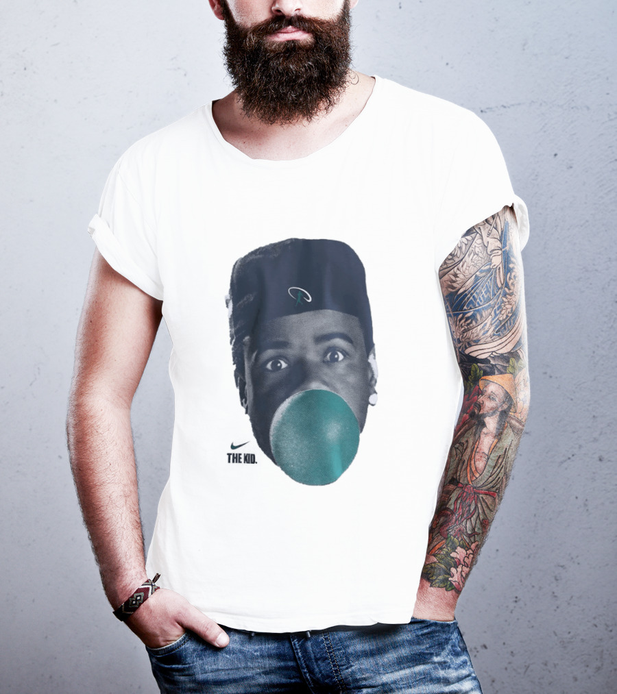 Ken Griffey Jr The Kid Seattle Mariners Hat Bubblegum T-Shirt