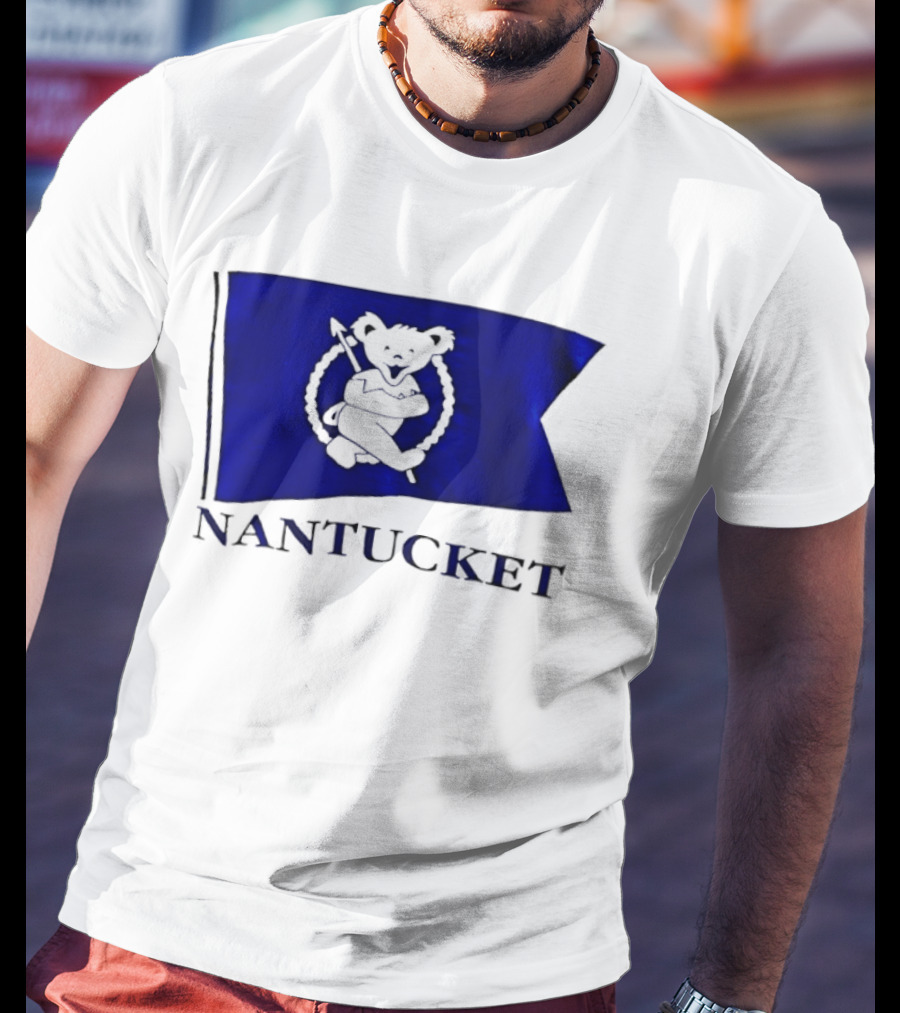 Nantucket Flag Grateful Dead Dancing Bear T-Shirt