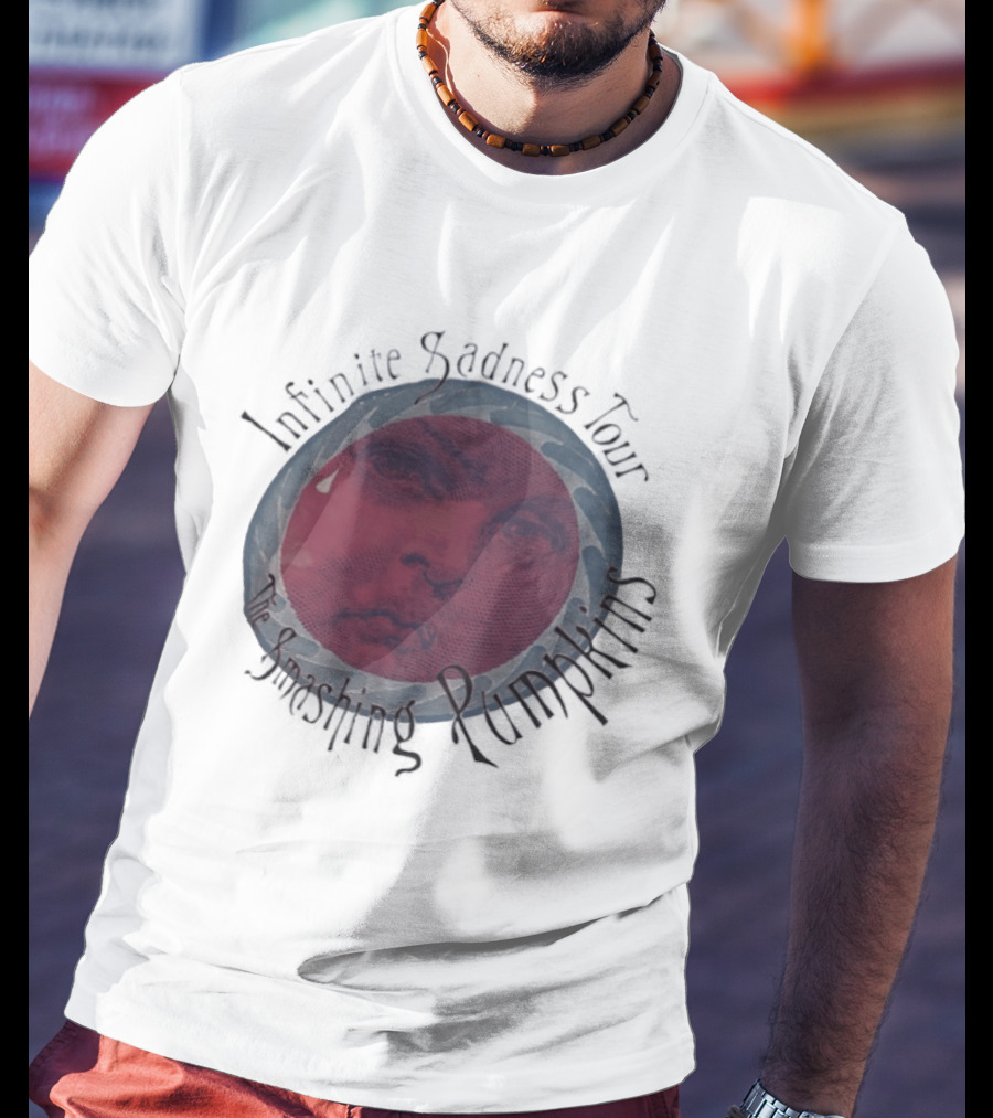 The Smashing Pumpkins Infinite Sadness Tour Melancholy Face T-Shirt