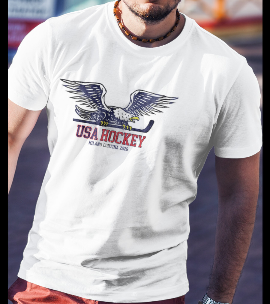USA Hockey Eagle Milano Cortina 2026 T-Shirt