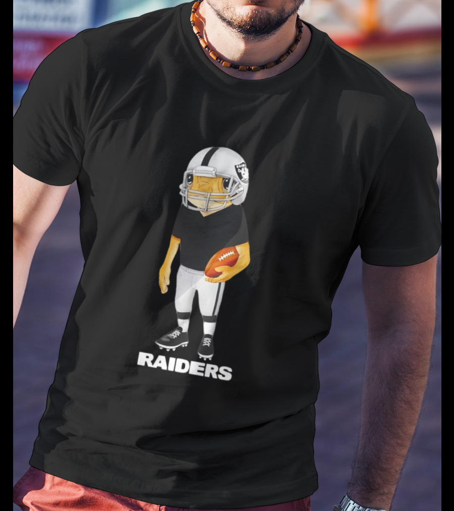 Bad Bunny X Las Vegas Raiders Concho Football Character Raiders T-Shirt