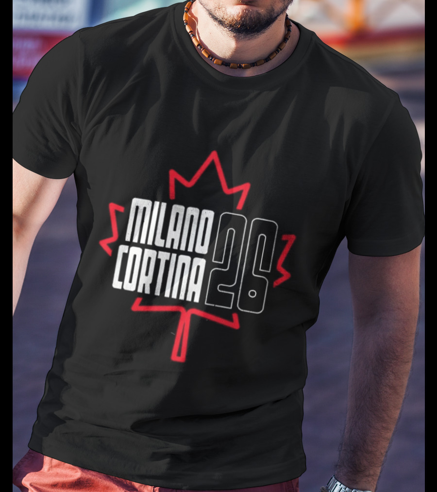 Canada Maple Leaf Milano Cortina 26 Hockey Concept T-Shirt