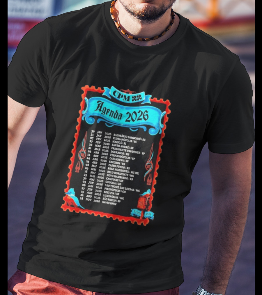 CPM 22 Agenda 2026 Tour Dates And Locations List T-Shirt