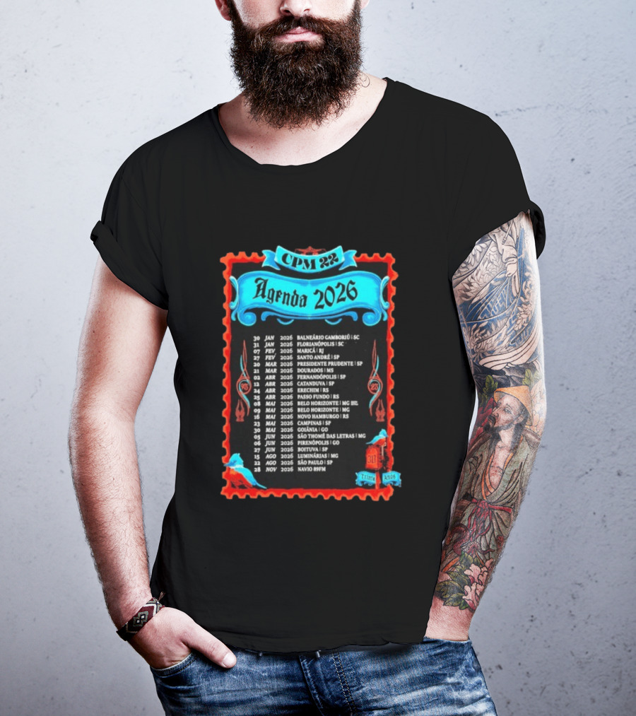 CPM 22 Agenda 2026 Tour Dates And Locations List T-Shirt