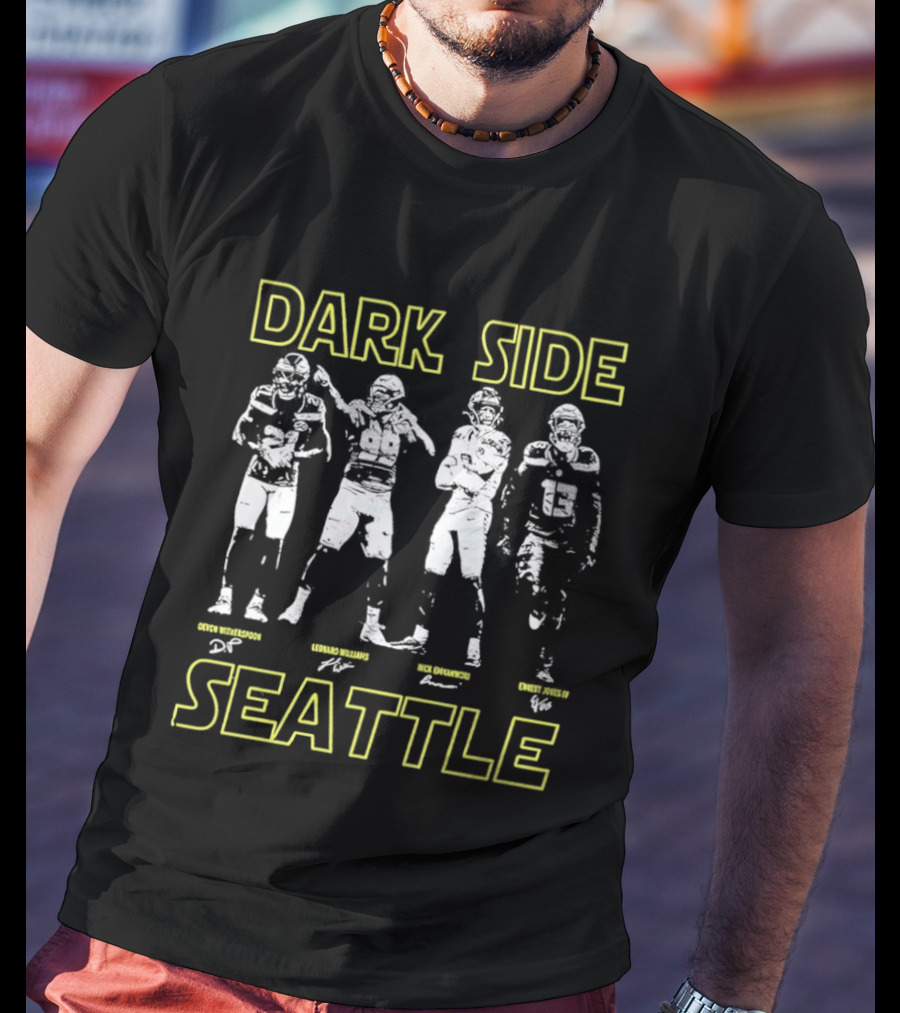 Dark Side Defense Seattle Seahawks Signatures T-Shirt