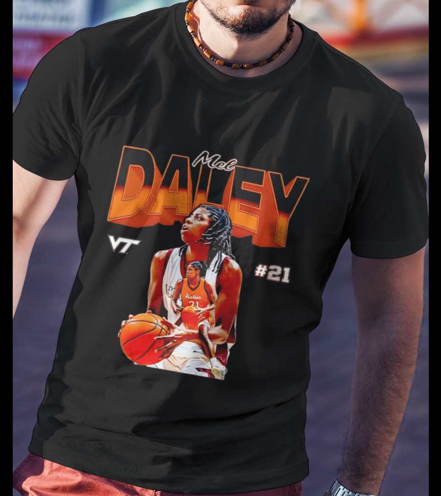 Mel Daley 21 VT Hokies Women's Basketball T-Shirt