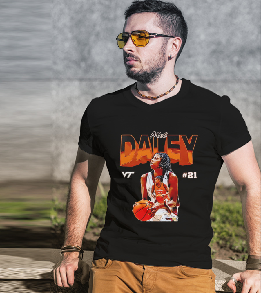 Mel Daley 21 VT Hokies Women's Basketball T-Shirt
