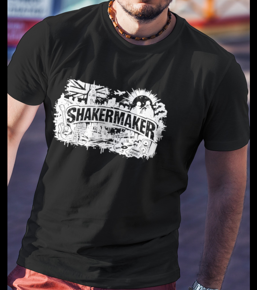 Oasis Shakermaker Union Jack Skyline T-Shirt
