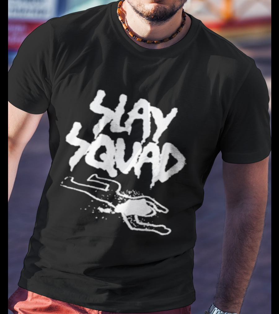 Slay Squad Do Not Cross Outline Stencil T-Shirt