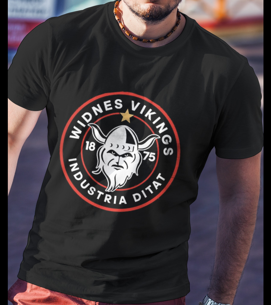 Widnes Vikings 1975 Industria Ditat Viking T-Shirt