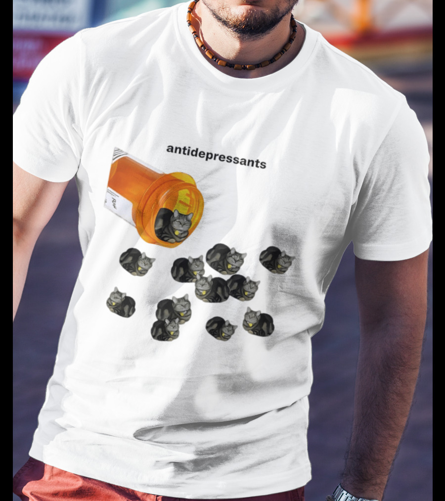Antidepressants Cat Medicine Jar T-Shirt