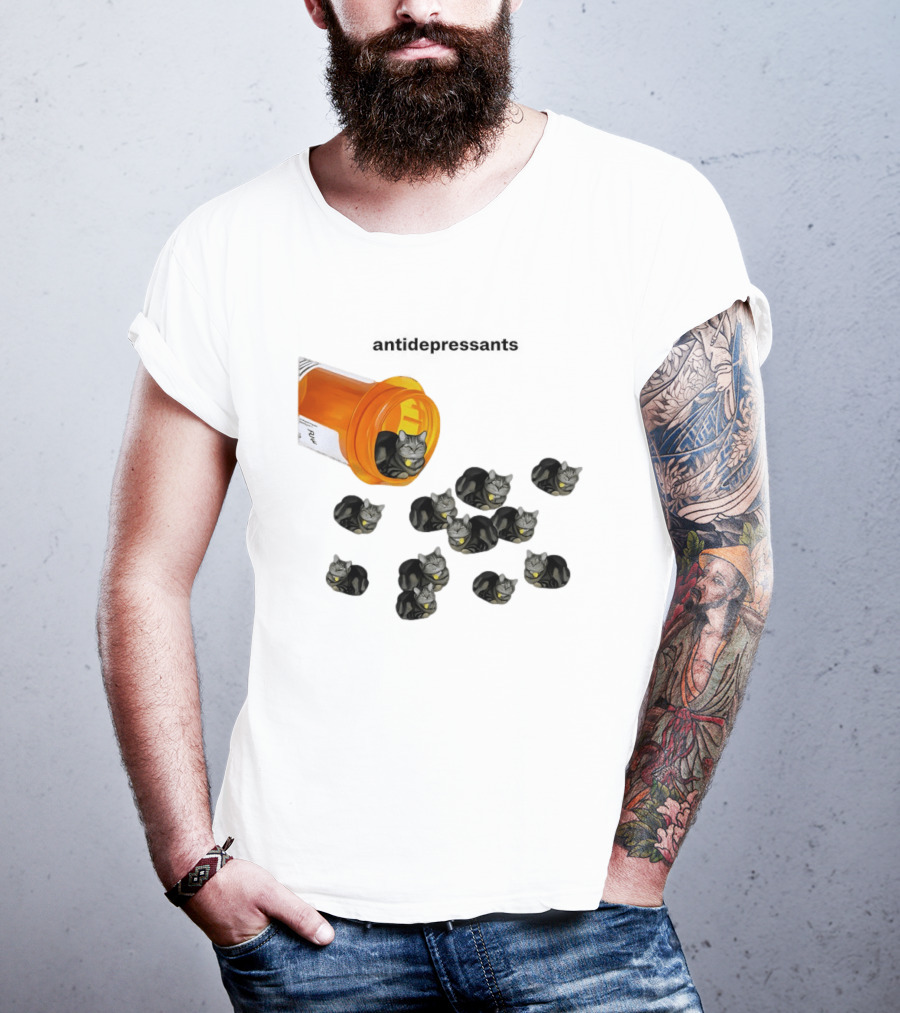 Antidepressants Cat Medicine Jar T-Shirt