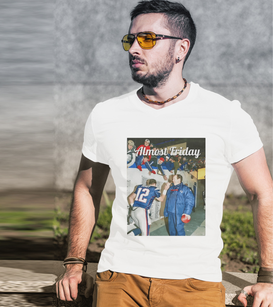 Almost Friday Bill And Tom Football Celebration Patriots 12 T-Shirt