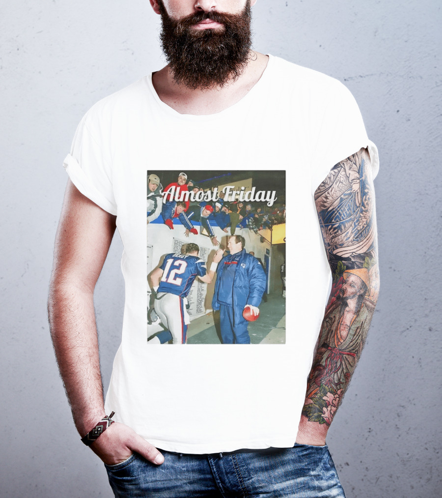 Almost Friday Bill And Tom Football Celebration Patriots 12 T-Shirt