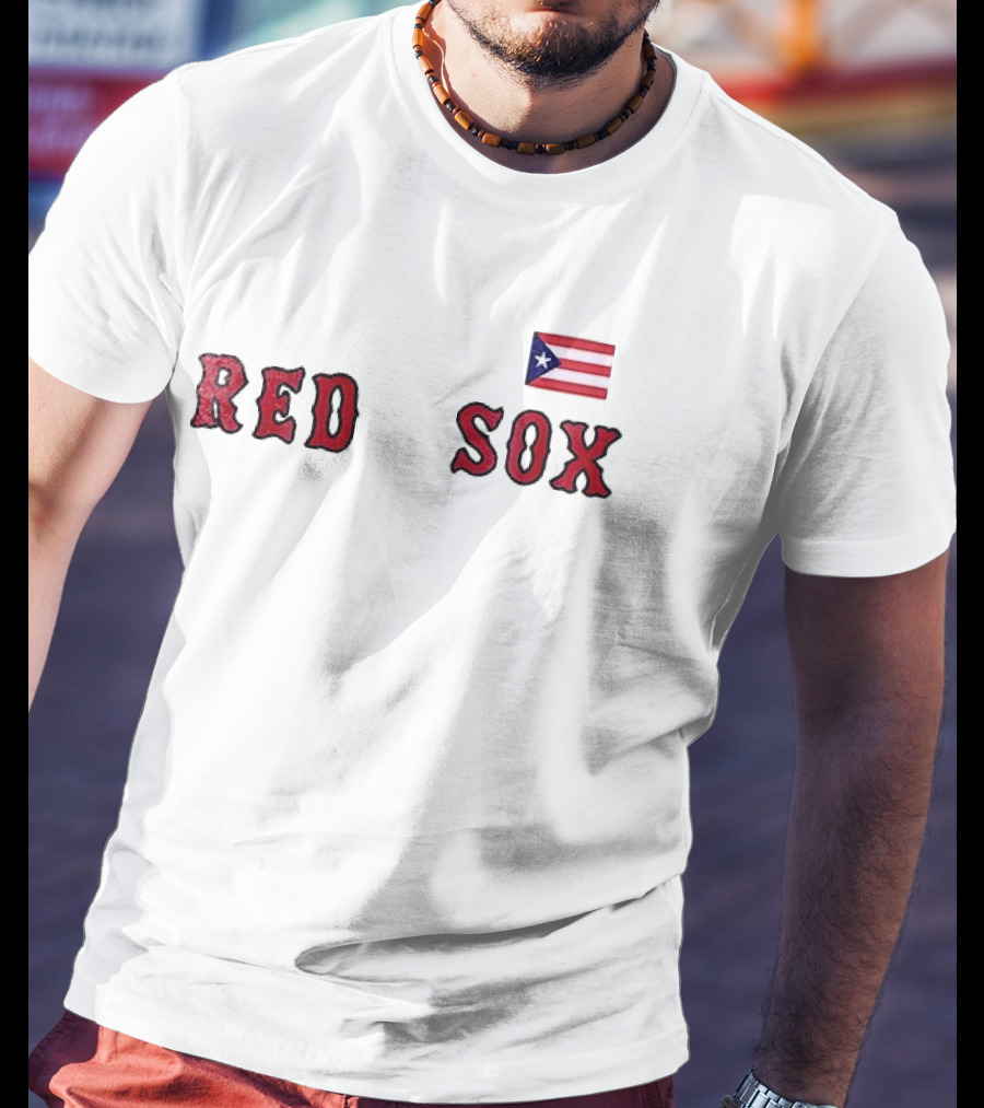 Boston Red Sox Puerto Rican Flag Red Sox T-Shirt