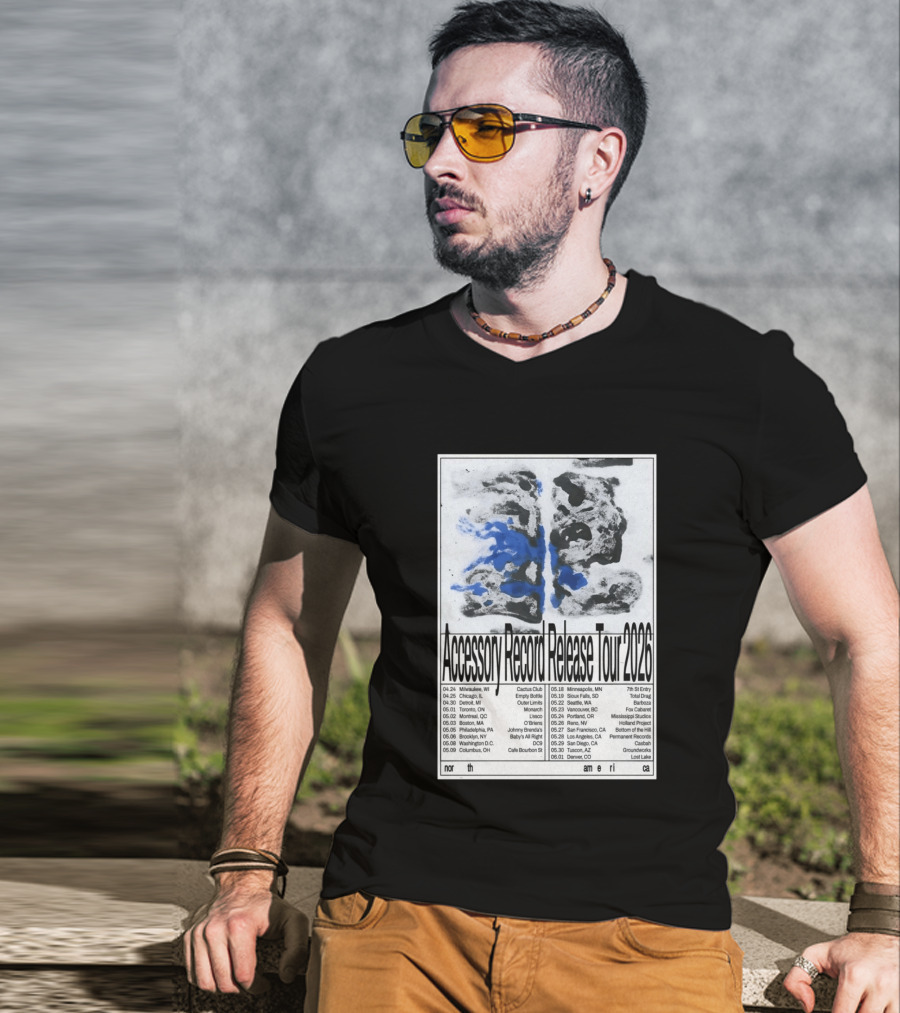 Accessory Record Release Tour 2026 North America Cactus Club Johnny Brenda's 7th St Entry Fox Cabaret Barboza Casbah T-Shirt