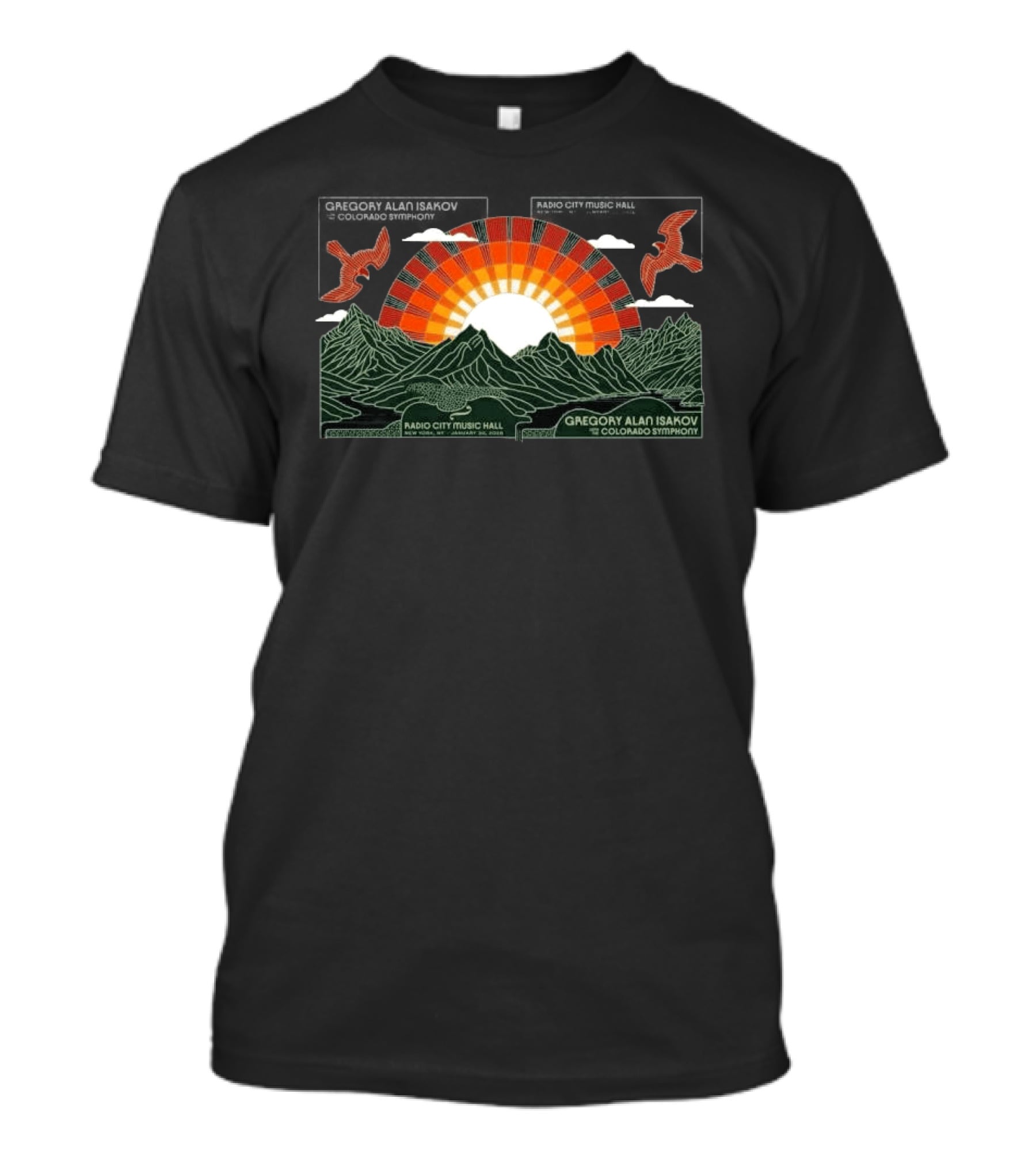 Gregory Alan Isakov Radio City Music Hall Jan 30 31 2026 New York Colorado Symphony T-Shirt