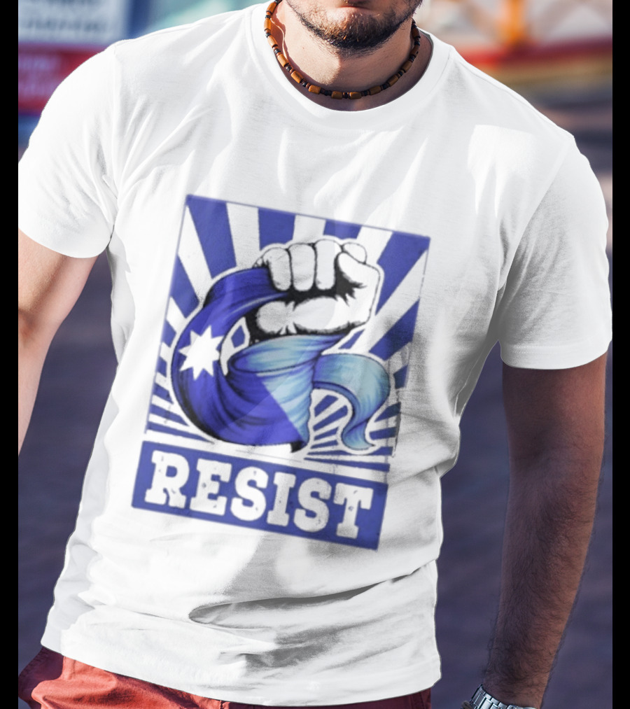 Minnesota Resist ICE Out Blue Fist Star T-Shirt