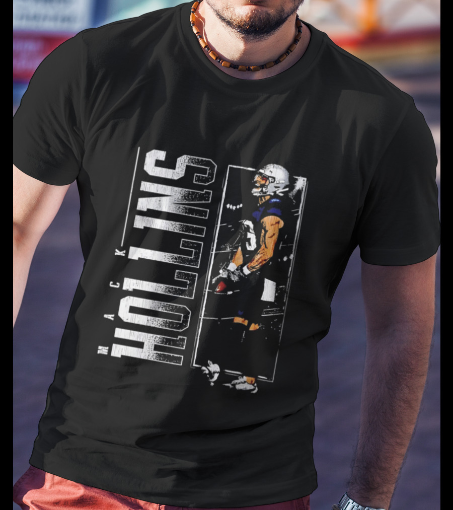 Mack Hollins New England Patriots Vertical Football Gear T-Shirt