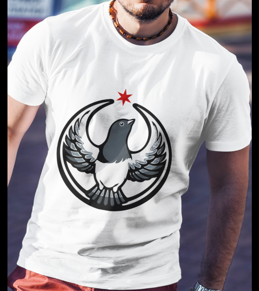 Rebel Pigeon Alliance Symbol With Star And Wings T-Shirt