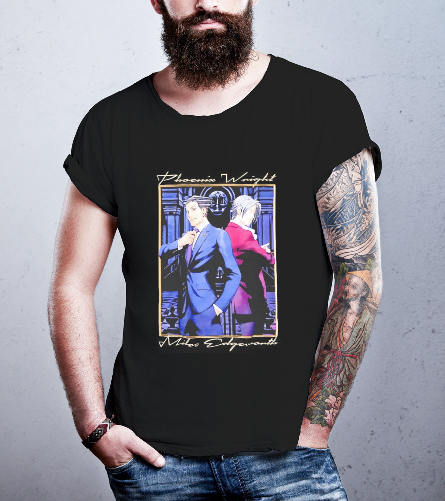 Phoenix Wright Miles Edgeworth Courtroom Showdown T-Shirt