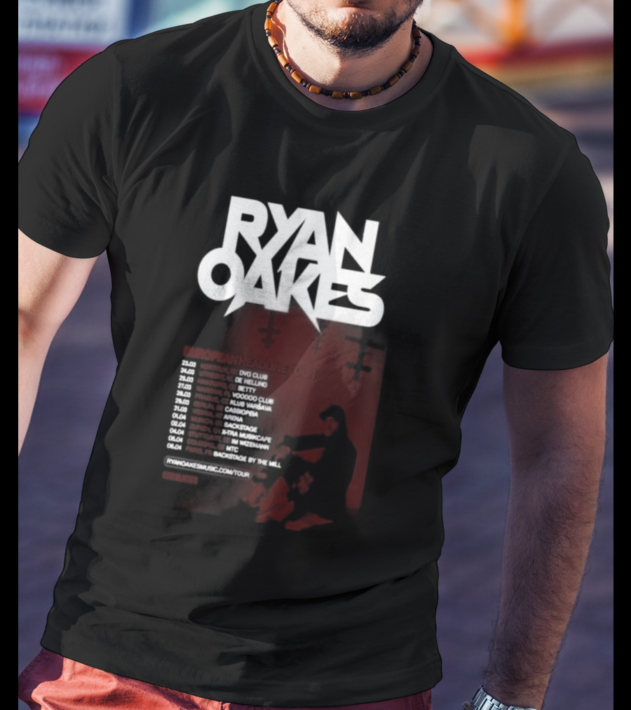 Ryan Oakes European Headline Tour 2026 Locations And Dates T-Shirt