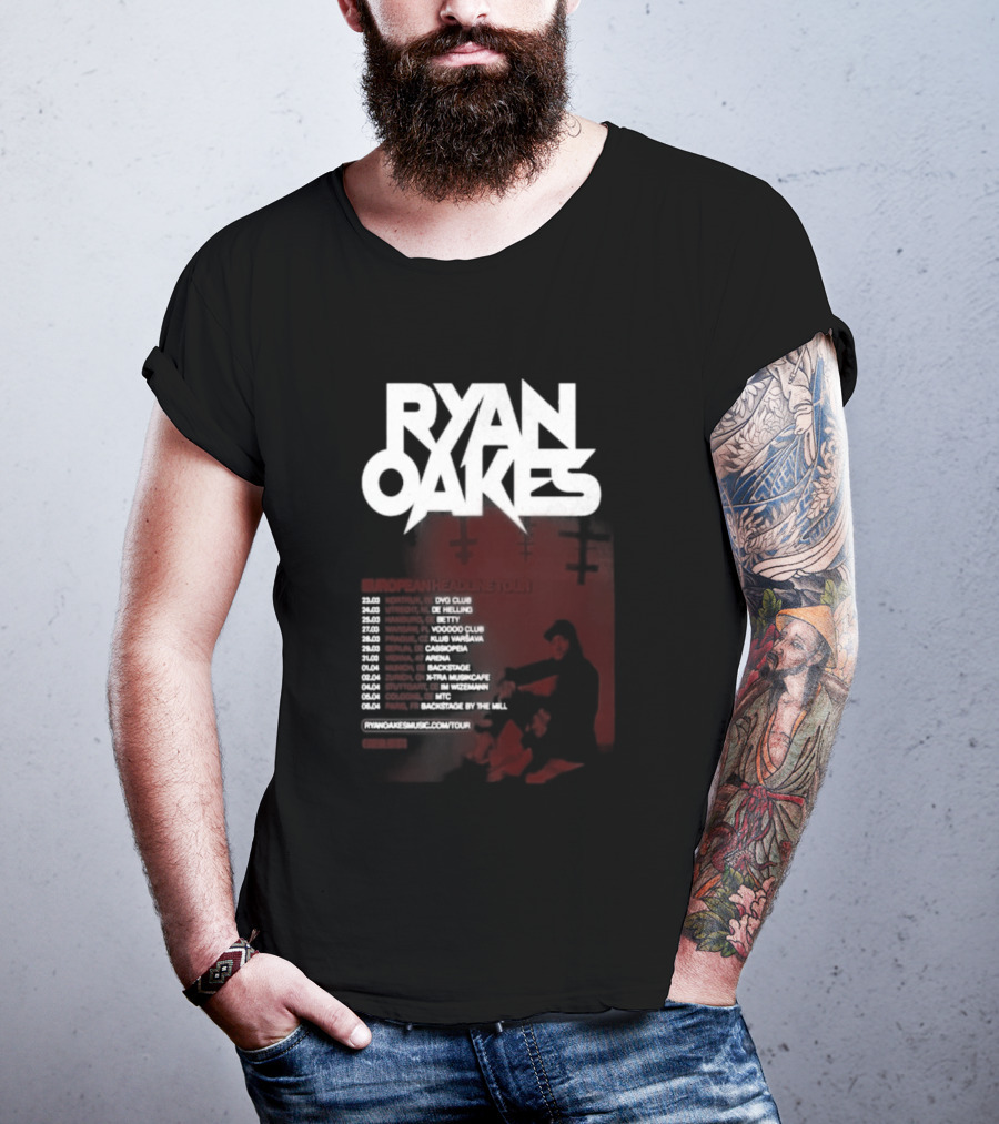 Ryan Oakes European Headline Tour 2026 Locations And Dates T-Shirt