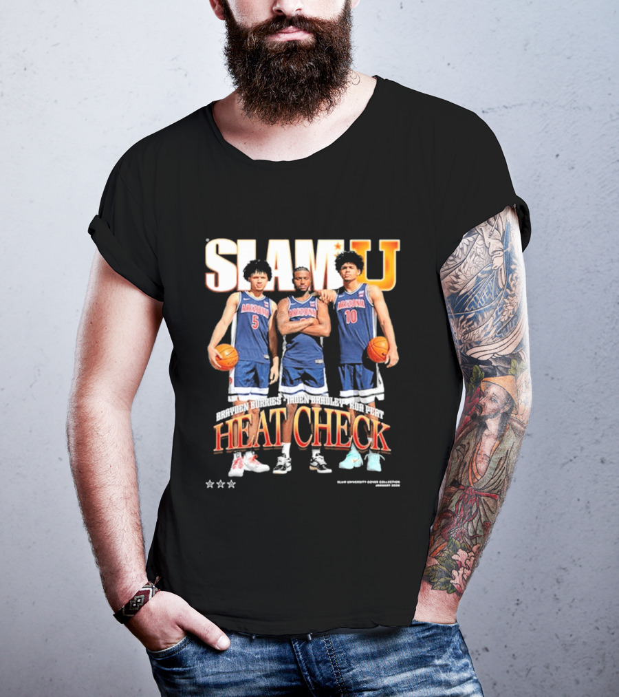 Arizona Wildcats Slam U Heat Check Brayden Burries Jaden Bradley Koa Peat T-Shirt