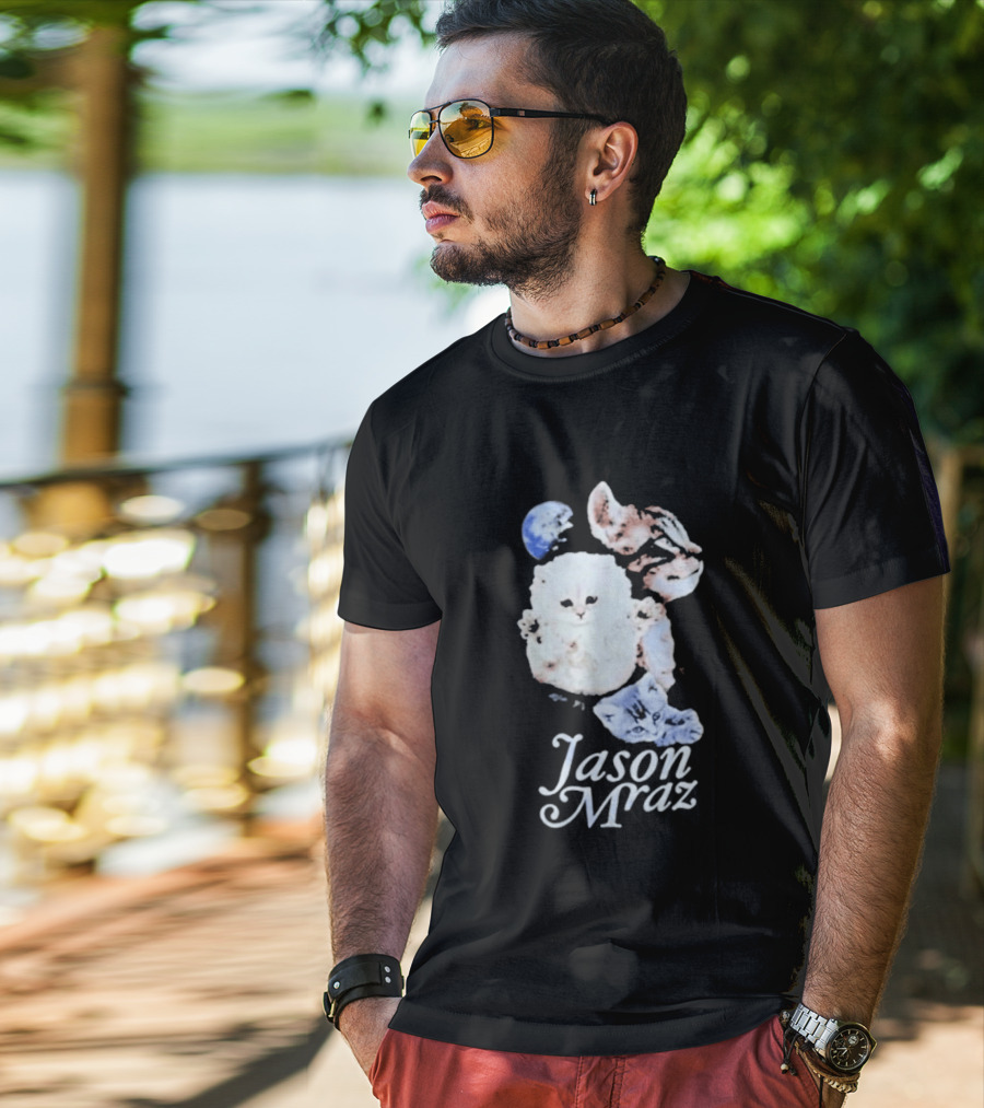 Jason Mraz Cute White Cat T-Shirt